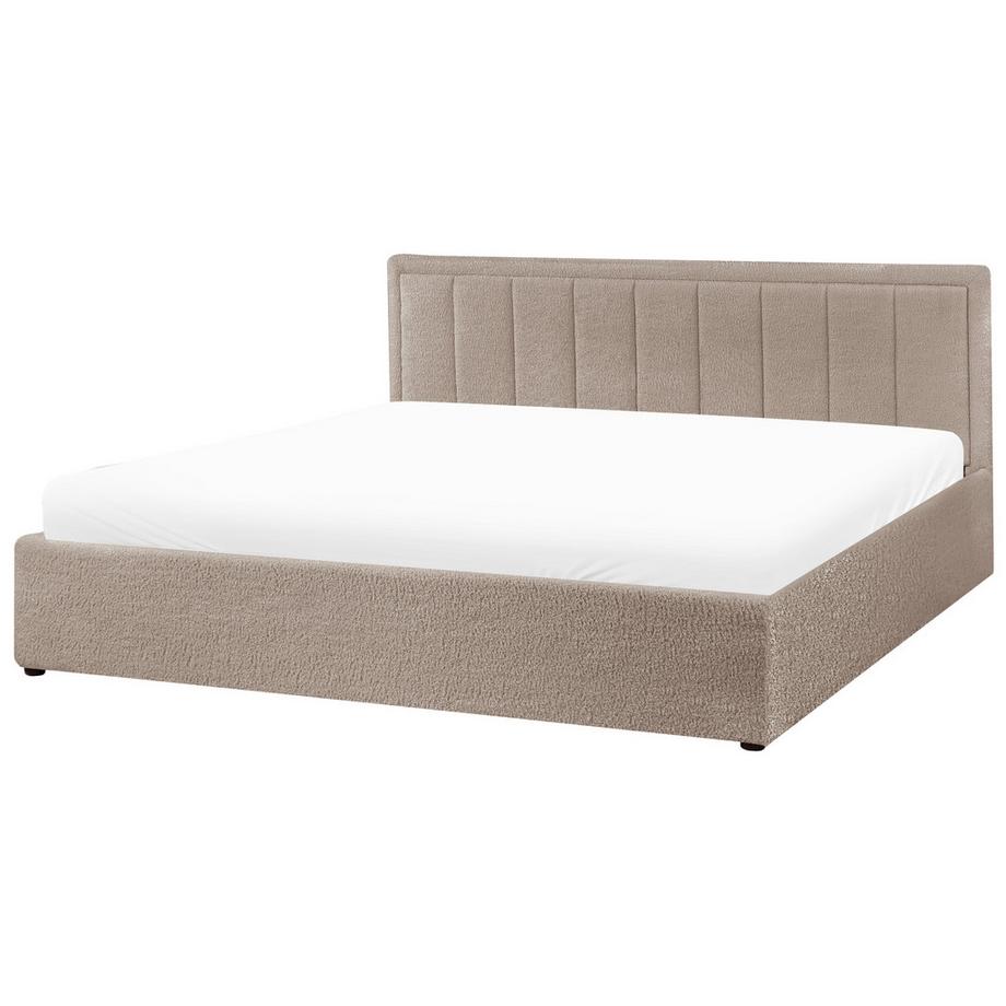Beliani Letto contenitore en Bouclé  MONTLAUR  