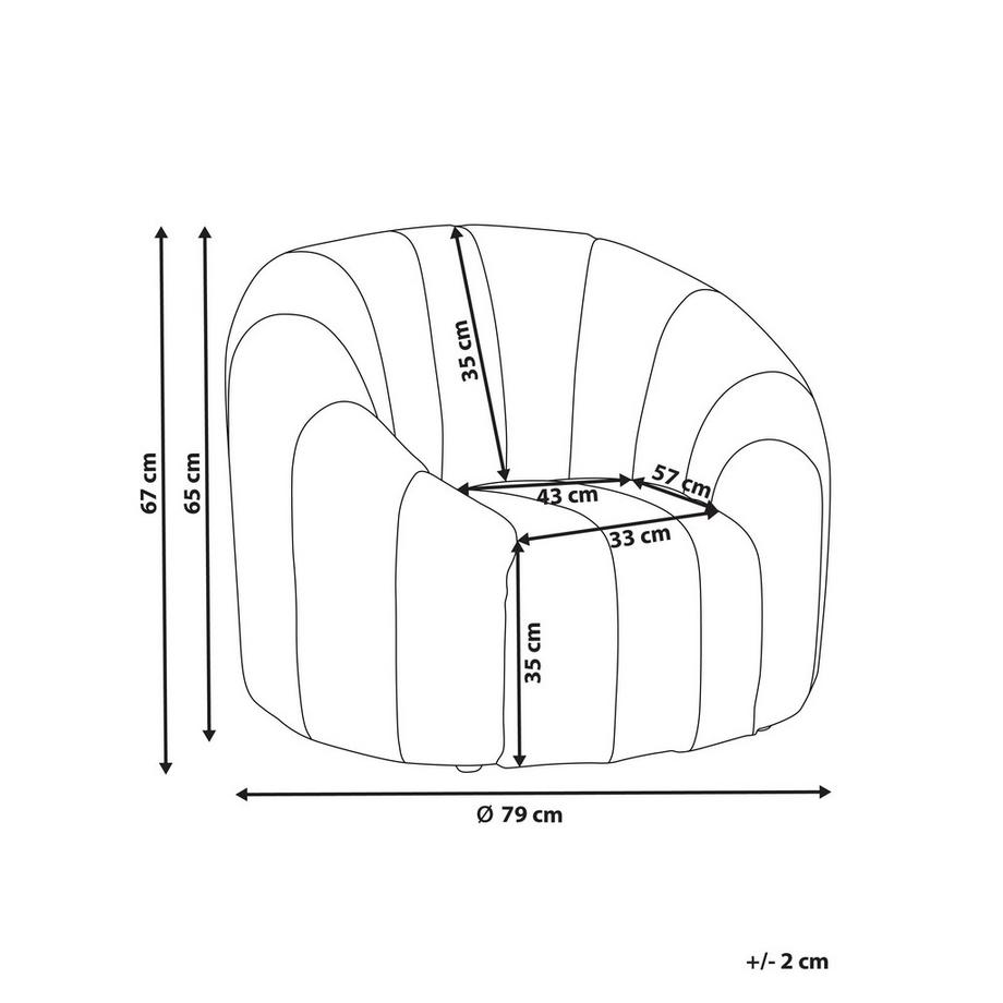 Beliani Sessel aus Samtstoff Retro MALUNG  