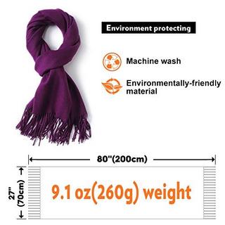 Only-bags.store Warmer Winter Herbst einfarbiger Baumwollschal mit Quasten  