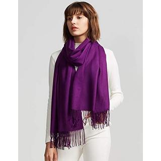 Only-bags.store Warmer Winter Herbst einfarbiger Baumwollschal mit Quasten  