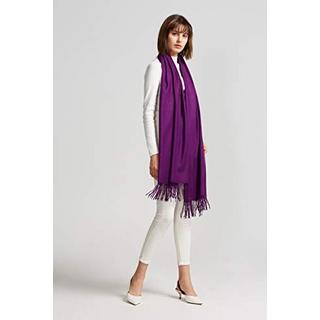 Only-bags.store Warmer Winter Herbst einfarbiger Baumwollschal mit Quasten  