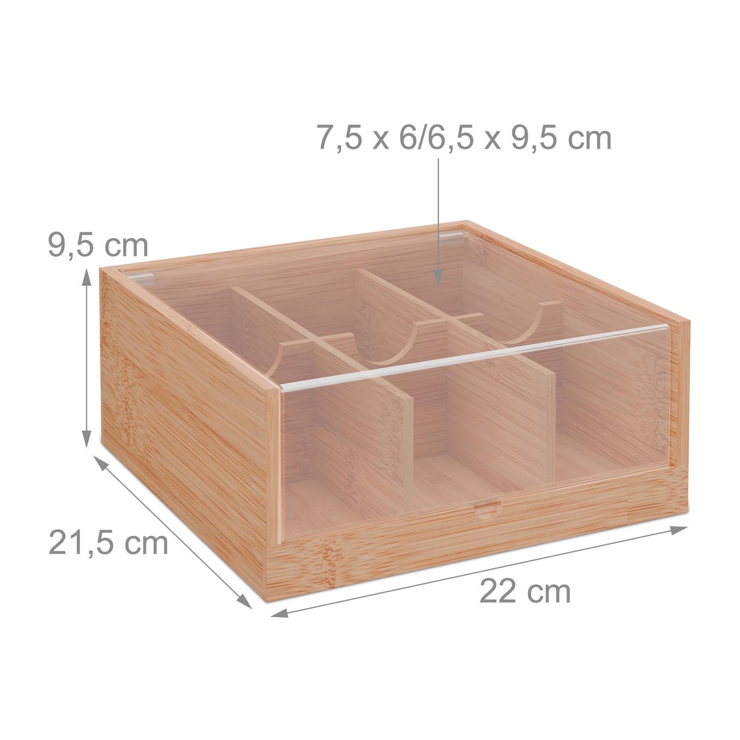 Northix Teebox mit 6 Fächern  