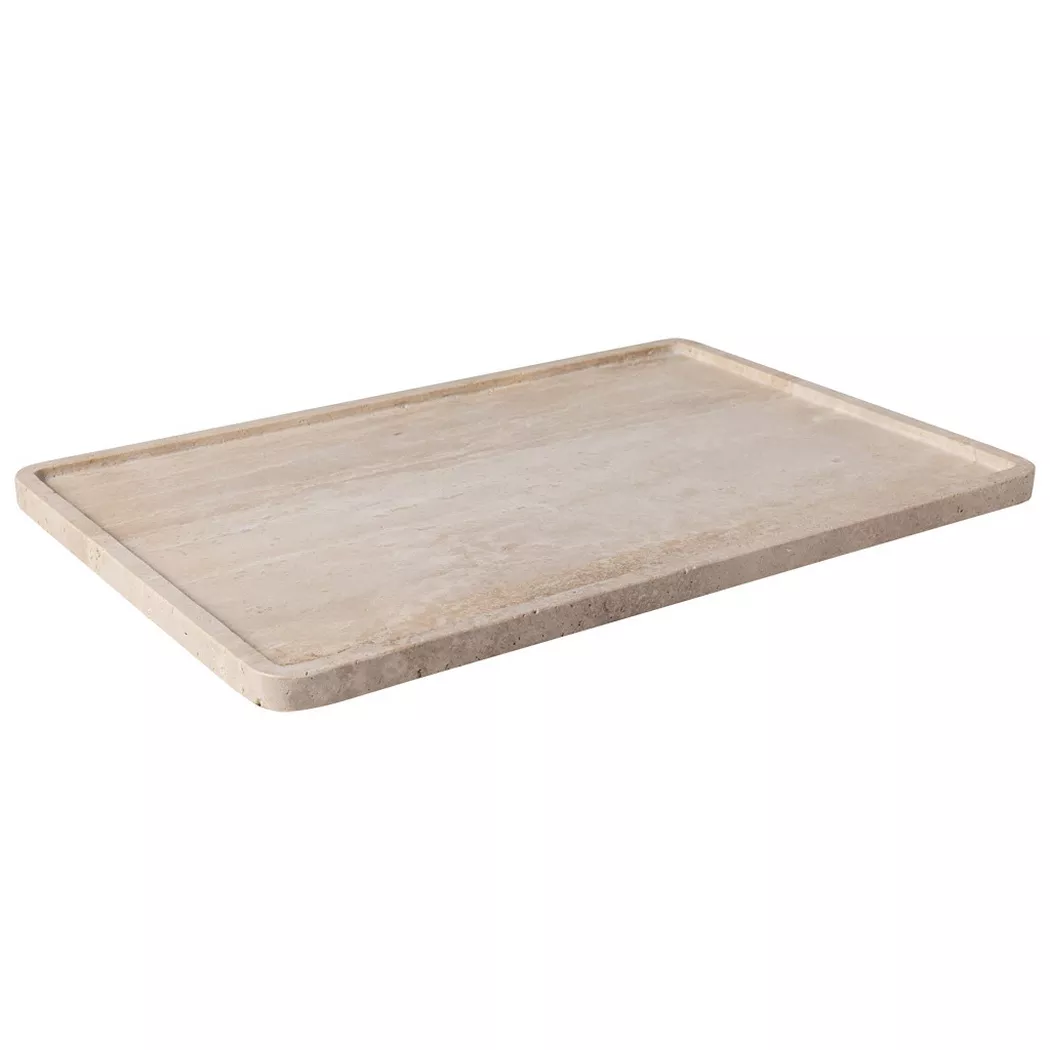 Manufacture Travertine Servierteller 28,2 x 40,5 cm