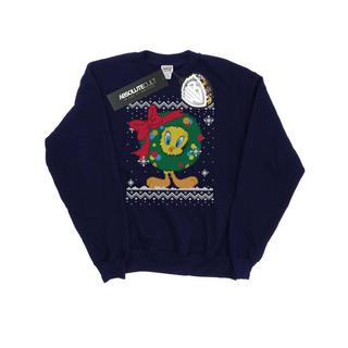 LOONEY TUNES  Tweety Pie Christmas Fair Isle Sweatshirt 