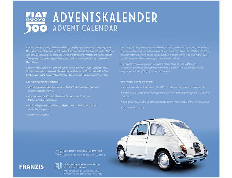 FRANZIS Modellfahrzeug Adventskalender Fiat 500  