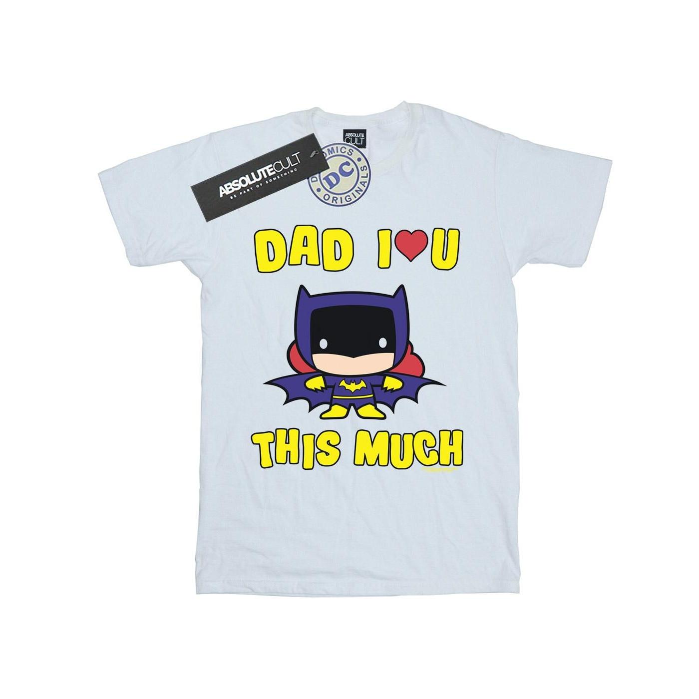 Image of Batman Dad I Love You This Much Tshirt Jungen Weiss 140/146