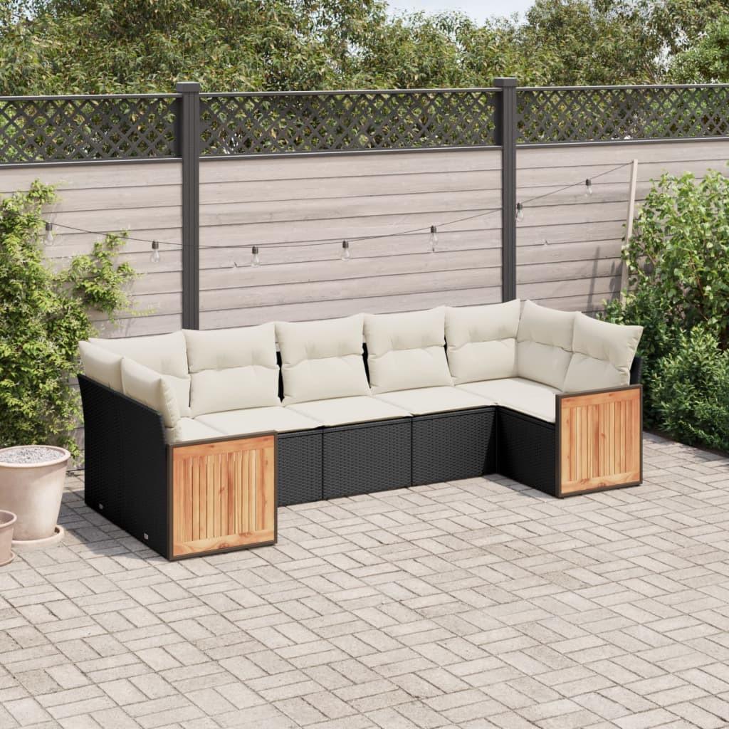 VidaXL set divano da giardino Polirattan  