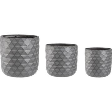 Vase Pyramid rond anthracite (lot de 3)