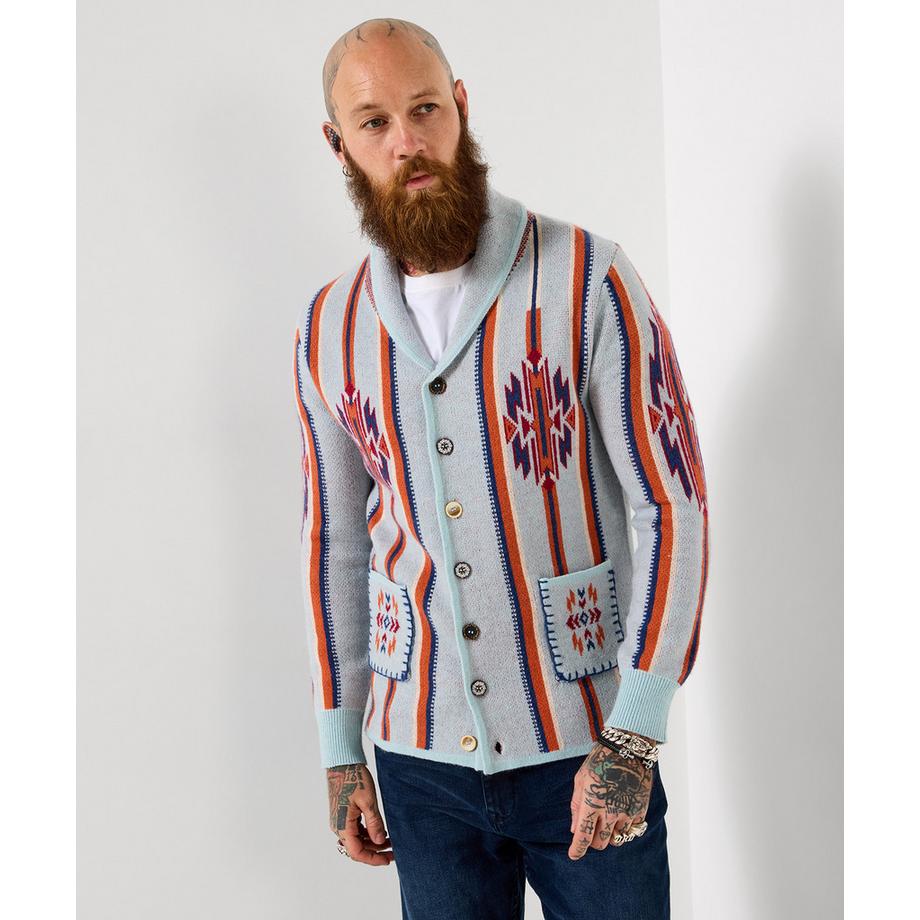 Strickjacke mit Aztekenmuster im Westernstil