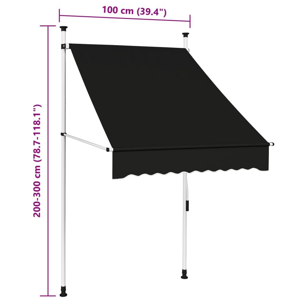 VidaXL Auvent rétractable tissu  