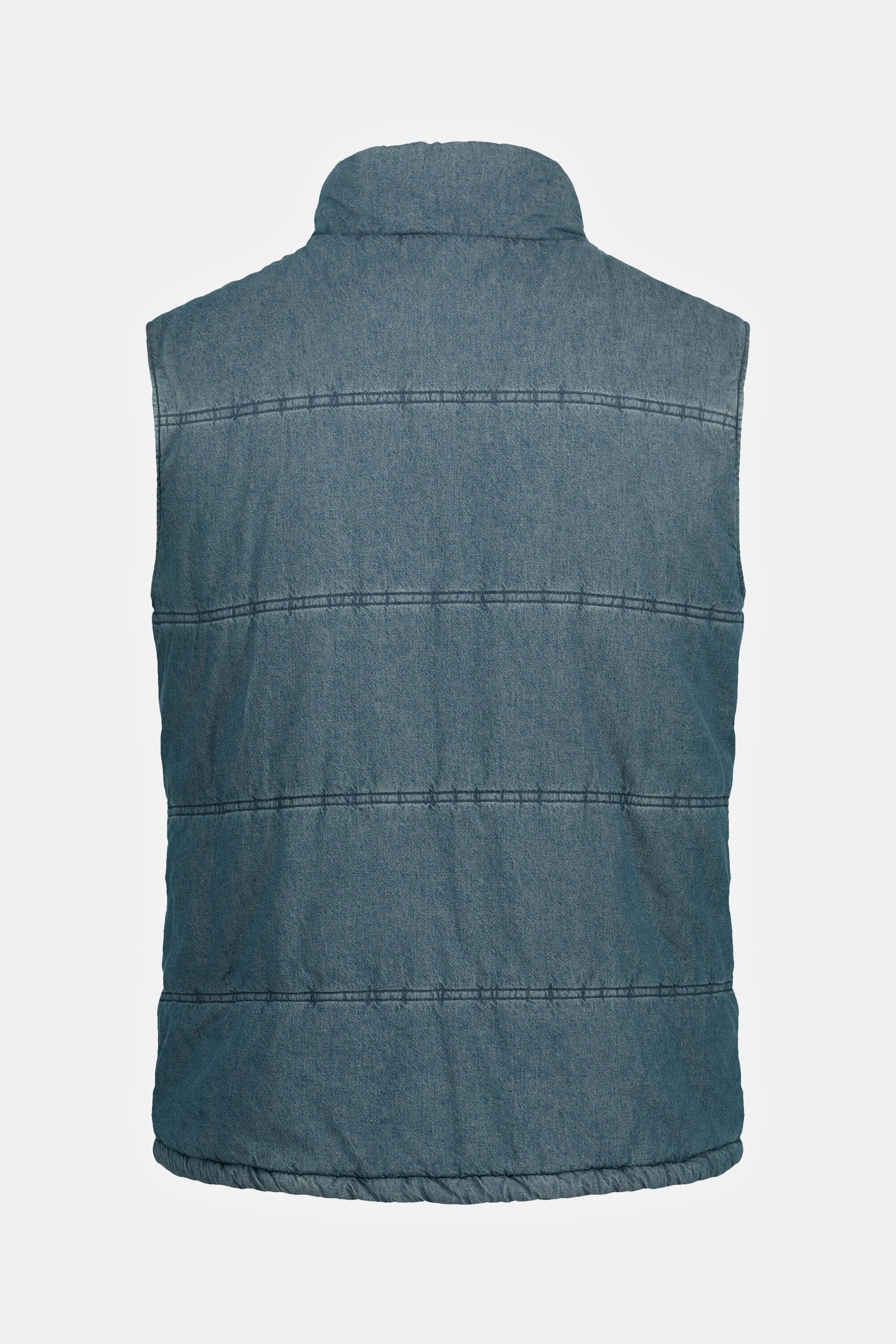 JP1880  Gilet con effetto jeans, fodera calda e collo alto, fino alla tg. 8XL 