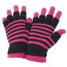 Universal Textiles  Gestreifte Thermal 2 In 1 Magic Gloves Pink