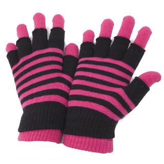 Universal Textiles  Gestreifte Thermal 2 In 1 Magic Gloves 