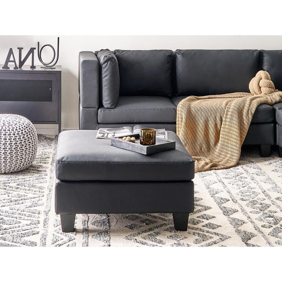 Beliani Ottomane aus Kunstleder Modern UNSTAD  