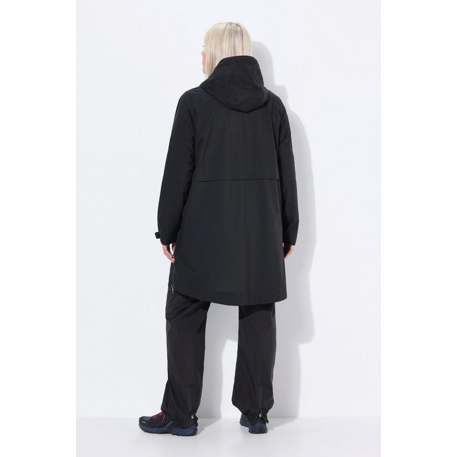 Ulla Popken Regenmantel A-Linie Seiten-Zipper Kapuze  