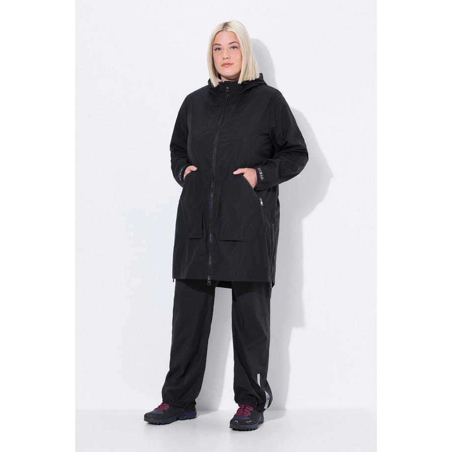 Ulla Popken Regenmantel A-Linie Seiten-Zipper Kapuze  