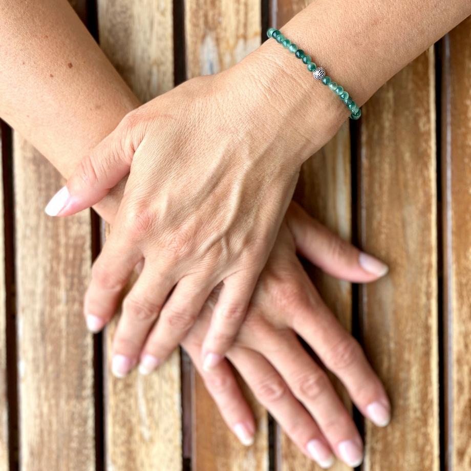 Balibay  Jadela  Armband mit Jadeit Steinen und Silber 