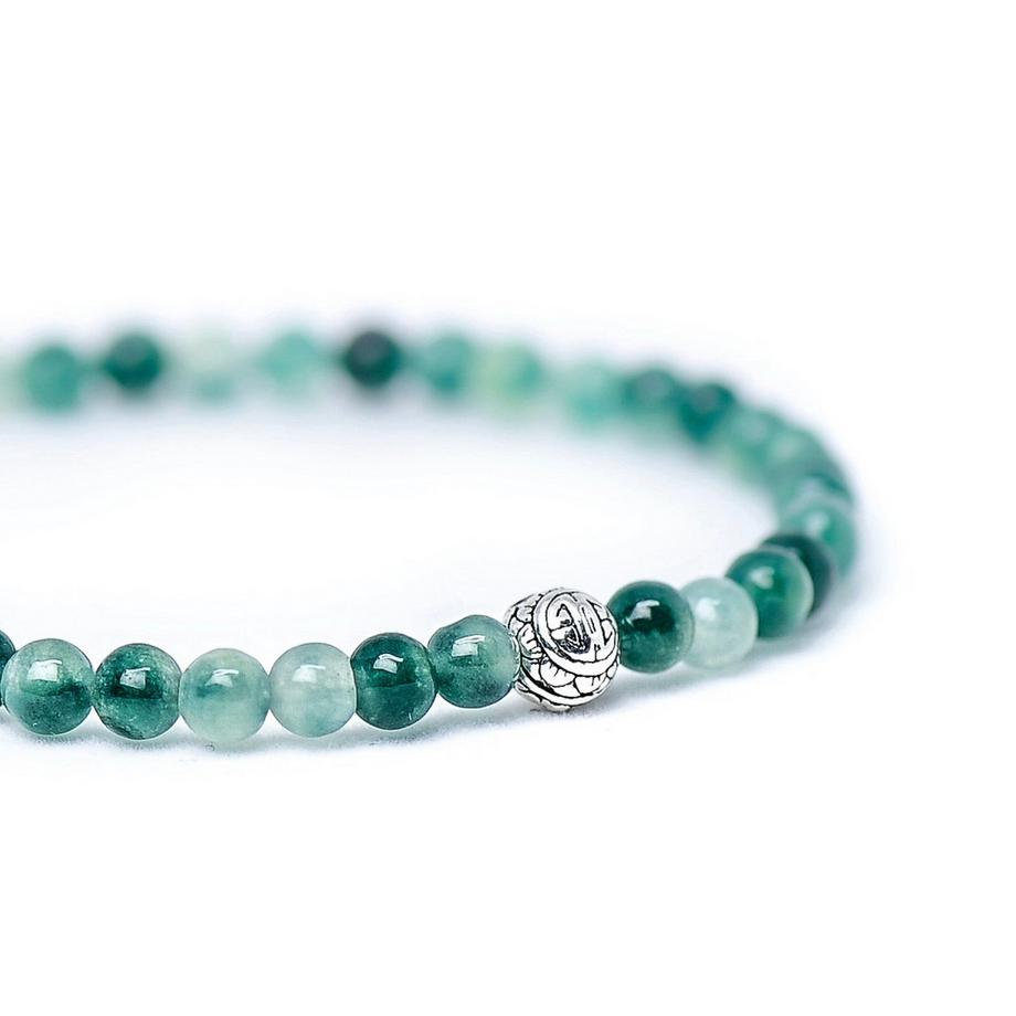 Balibay  Jadela  Armband mit Jadeit Steinen und Silber 