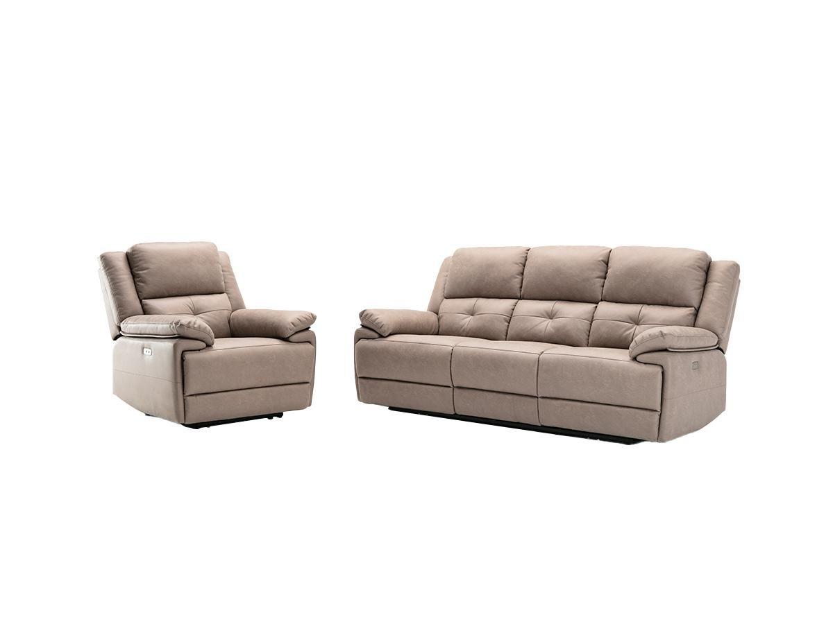 Image of Relaxsofa elektrisch 3Sitzer + Sessel Stoff DOLENE Relaxsofa elektrisch 3Sitzer + Sessel Stoff DOLENE