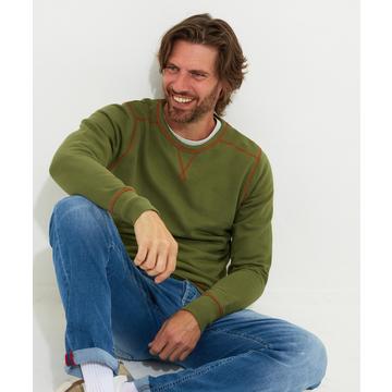 Crew-Sweatshirt mit Kontrastnähten