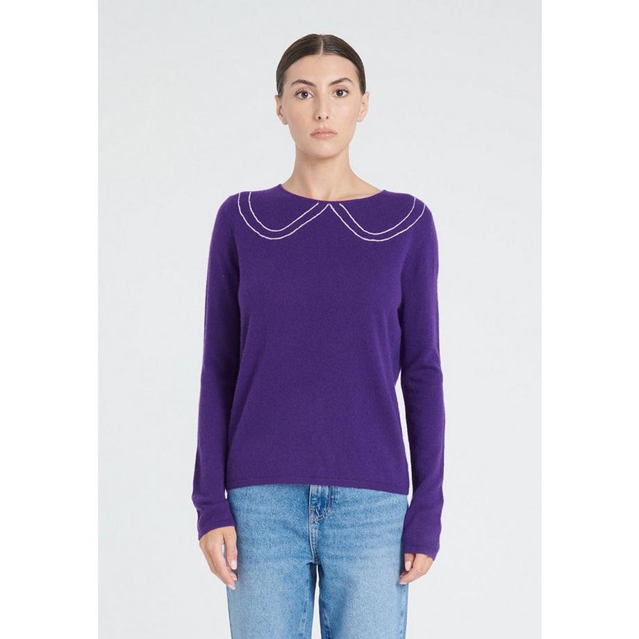 Studio Cashmere8 ZAYA 11 Pull col Claudine Intarsia  