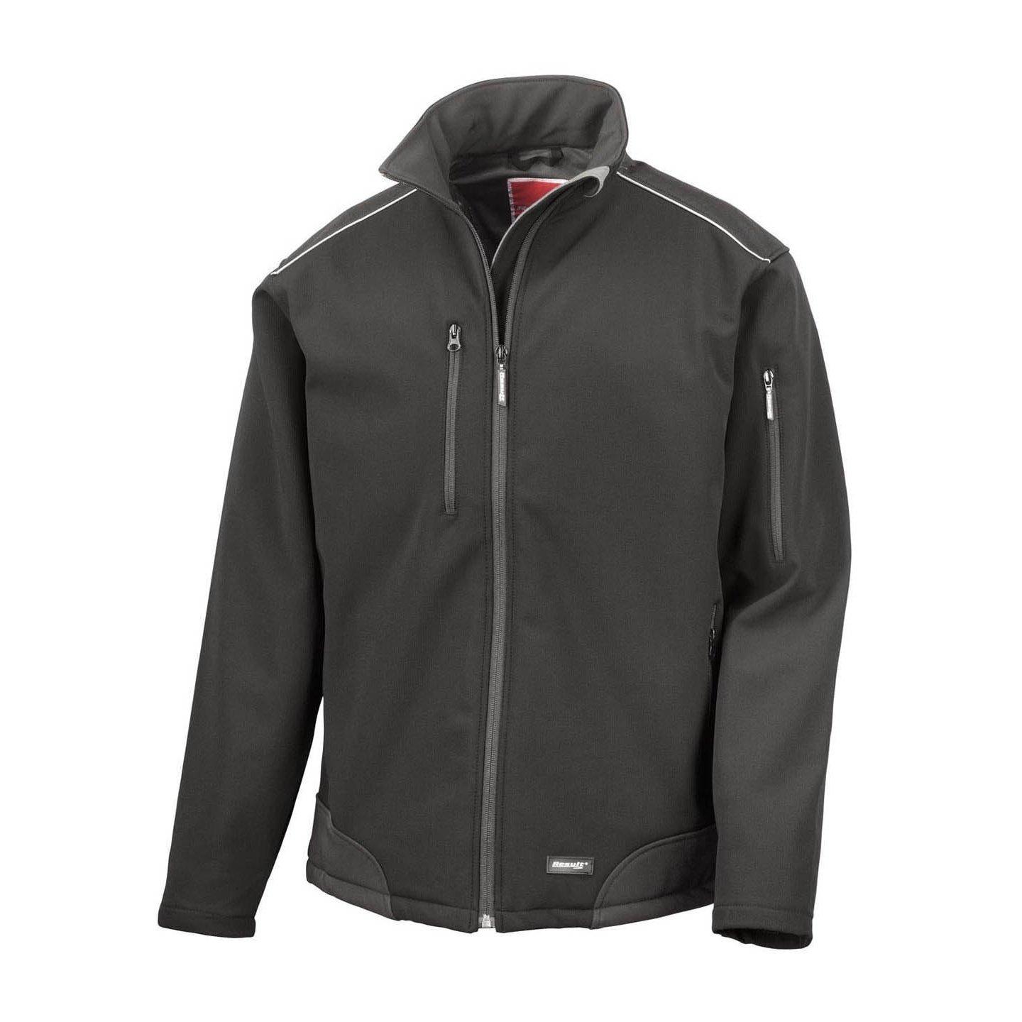 Image of Ripstop Soft Shell Jacke Atmungsaktiv Herren Schwarz M