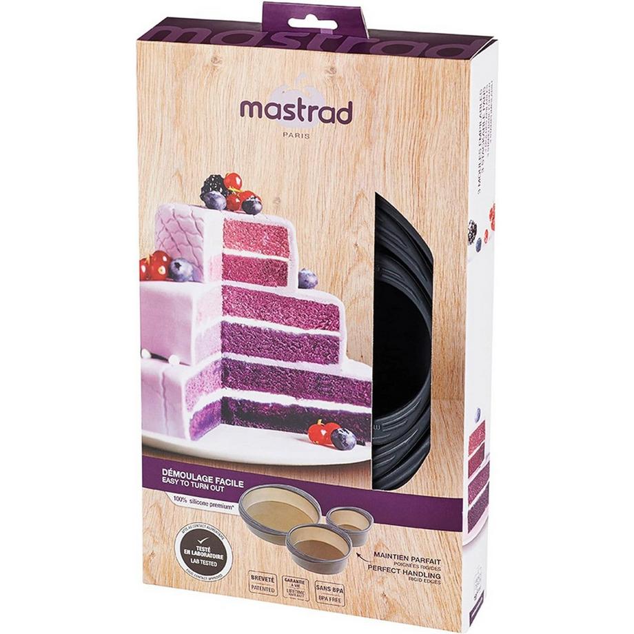 mastrad  3 moules empilables silicone 