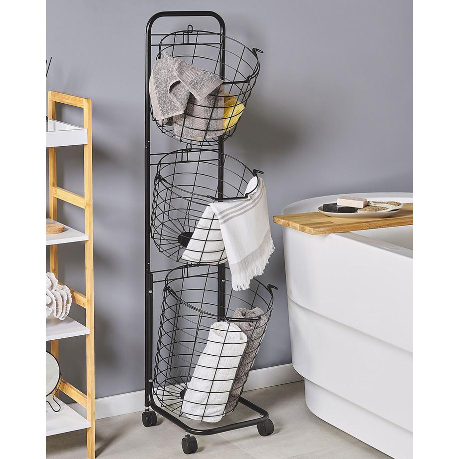 Beliani Korbständer aus Eisen Industriell AYAPAL  