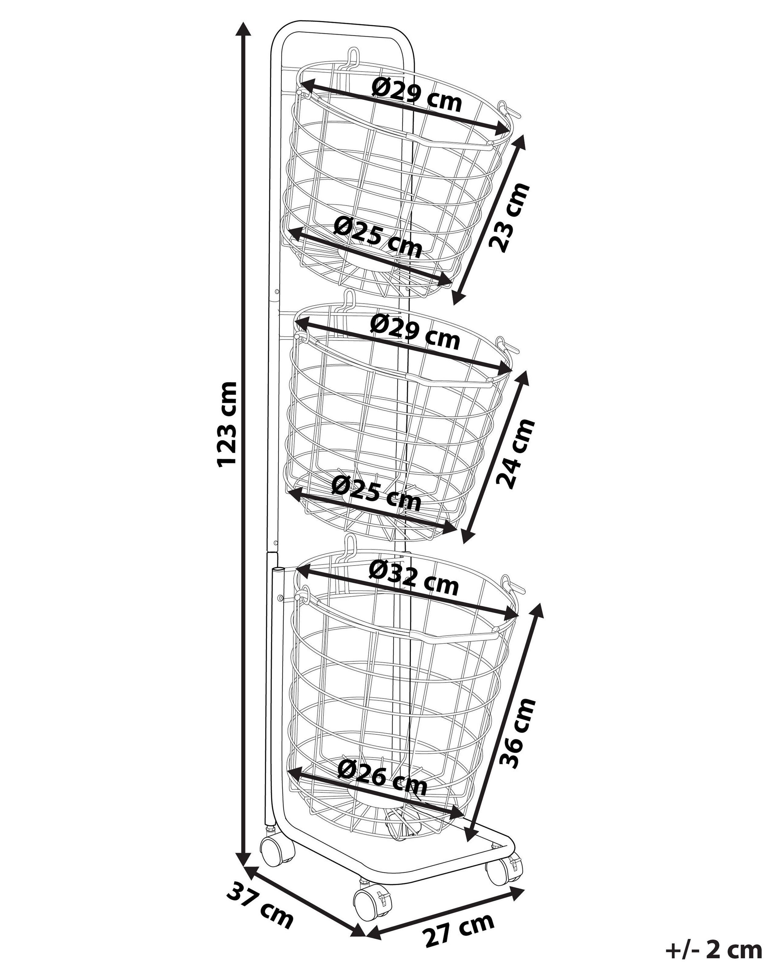 Beliani Support de panier en Métal Industriel AYAPAL  