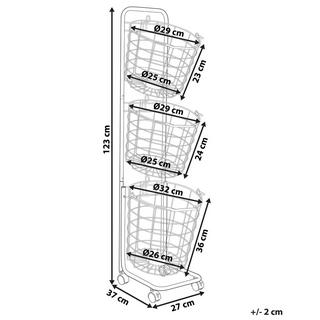 Beliani Support de panier en Métal Industriel AYAPAL  