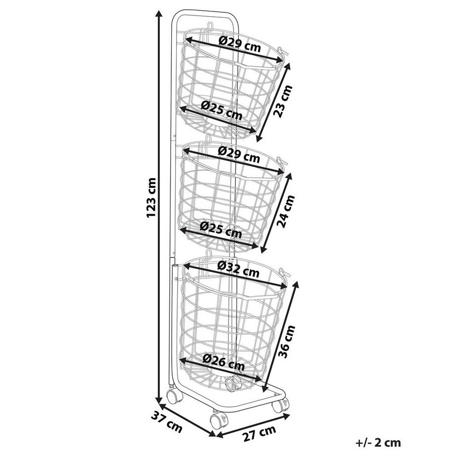 Beliani Korbständer aus Eisen Industriell AYAPAL  