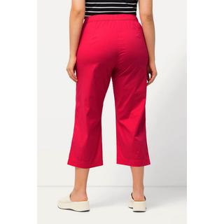 Ulla Popken  Pantaloni a 7/8 modello Ruby con ginocchio preformato, taglio della gamba dritto e cintura elastica 