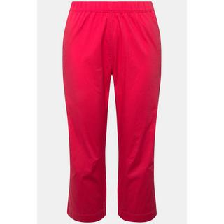 Ulla Popken  Pantaloni a 7/8 modello Ruby con ginocchio preformato, taglio della gamba dritto e cintura elastica 