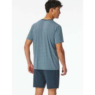 Schiesser MicroModal Gestreiftes Kurzarm Pyjama Set  