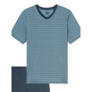 Schiesser MicroModal Gestreiftes Kurzarm Pyjama Set  