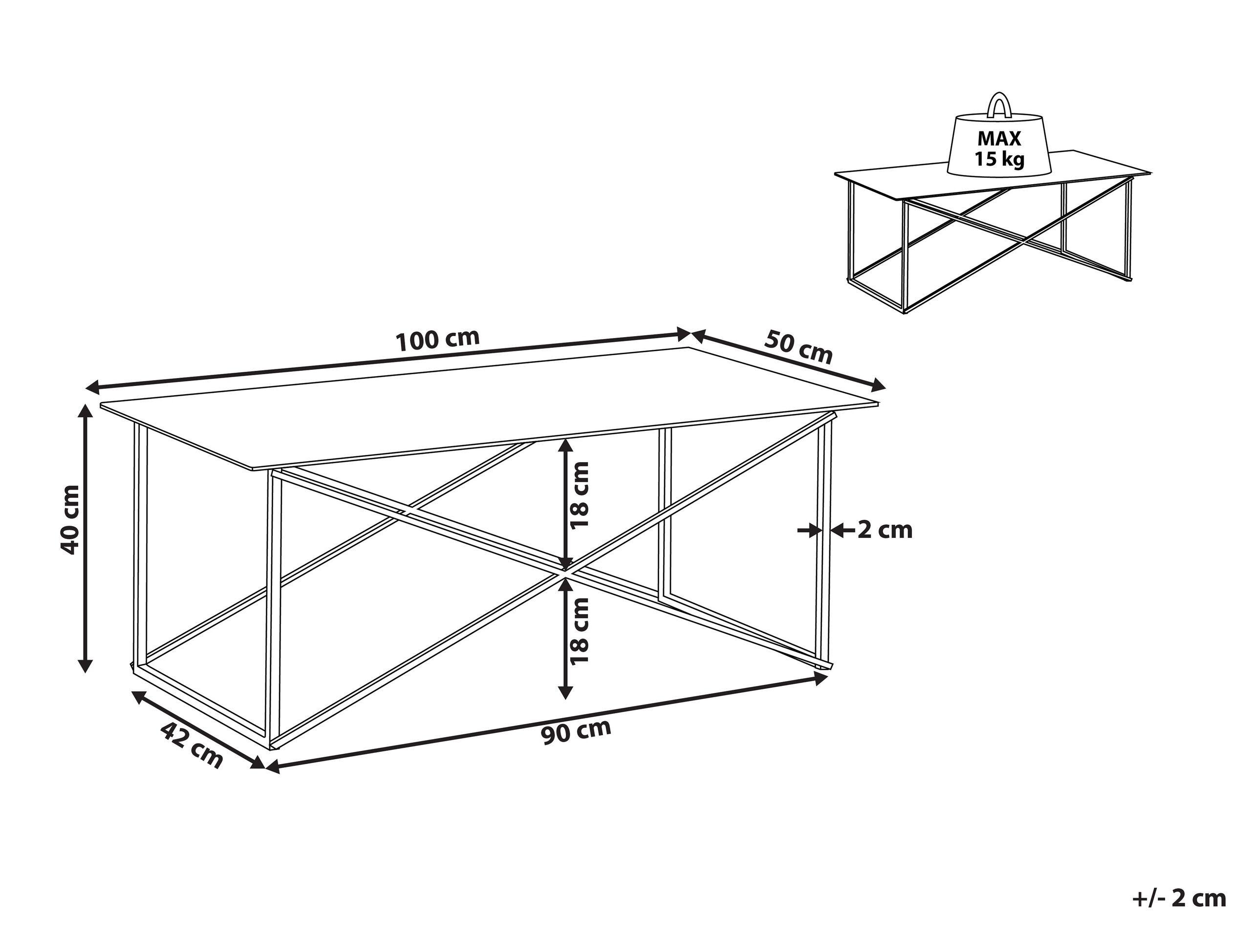 Beliani Table basse en Verre de sécurité Moderne EMPORIA  