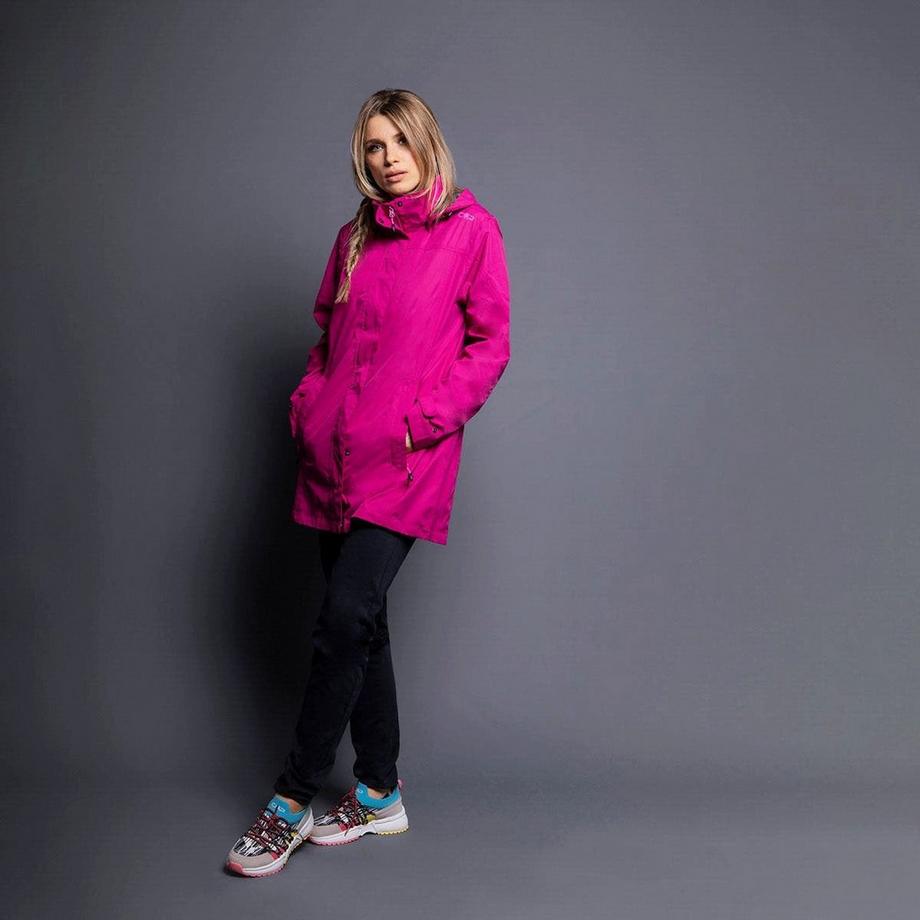 CMP Wasserdichte Kapuzenjacke mit Druckknöpfen  