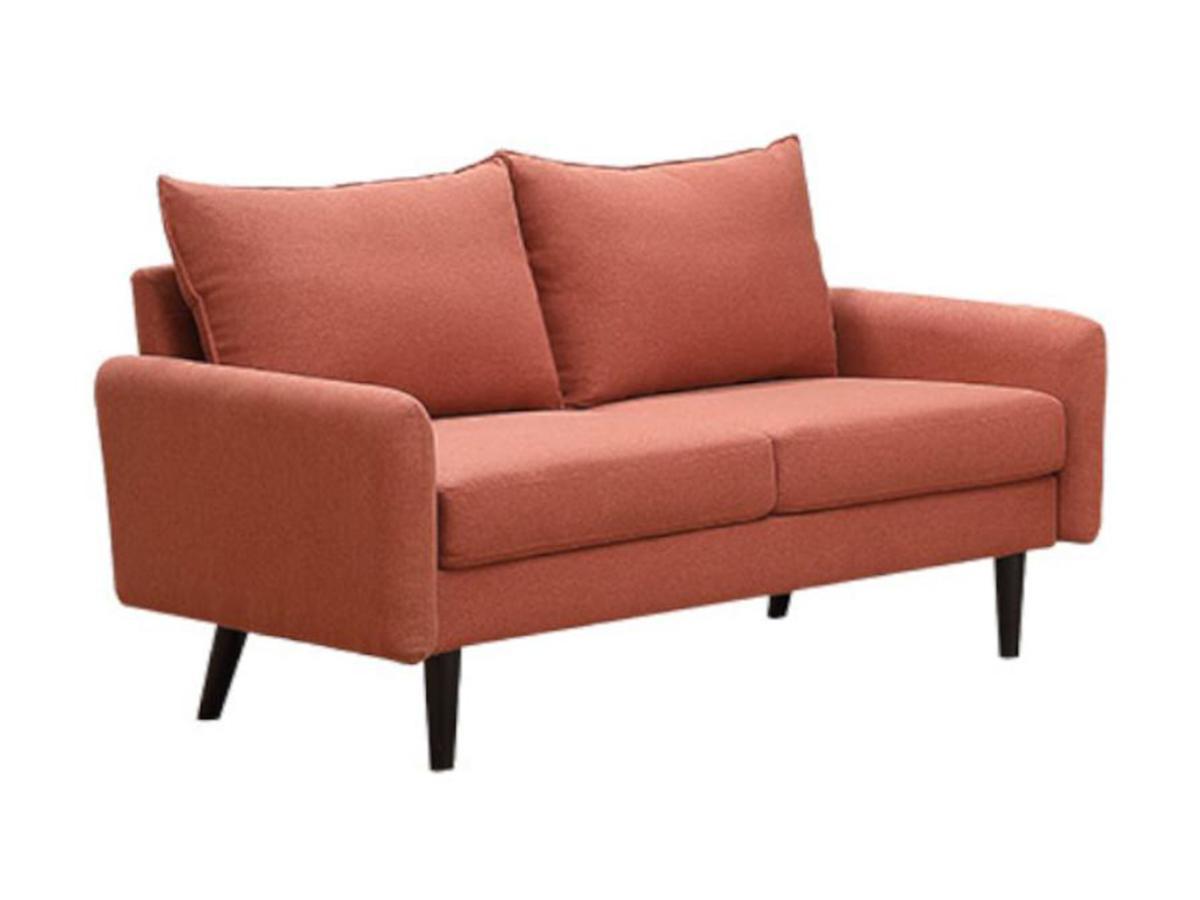 Vente-unique 2SitzerSofa HALIA Stoff Terrakotta  