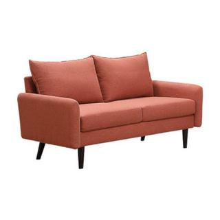 Vente-unique 2SitzerSofa HALIA Stoff Terrakotta  