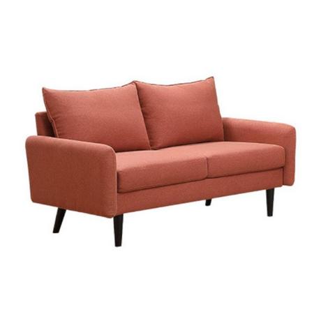 Vente-unique 2SitzerSofa HALIA Stoff Terrakotta  