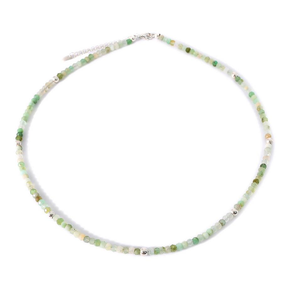 Balibay  Lyiana  Halskette mit Chrysopras Steine und Silber 