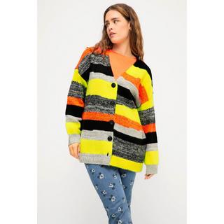 Studio Untold  Strickjacke, oversized, Streifen, V-Ausschnitt, Langarm 