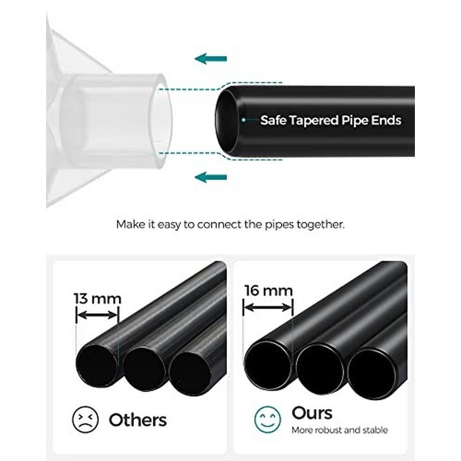 Calicosy Geräumiger Stoffschrank mit 12 Fächern und Kleiderstange  