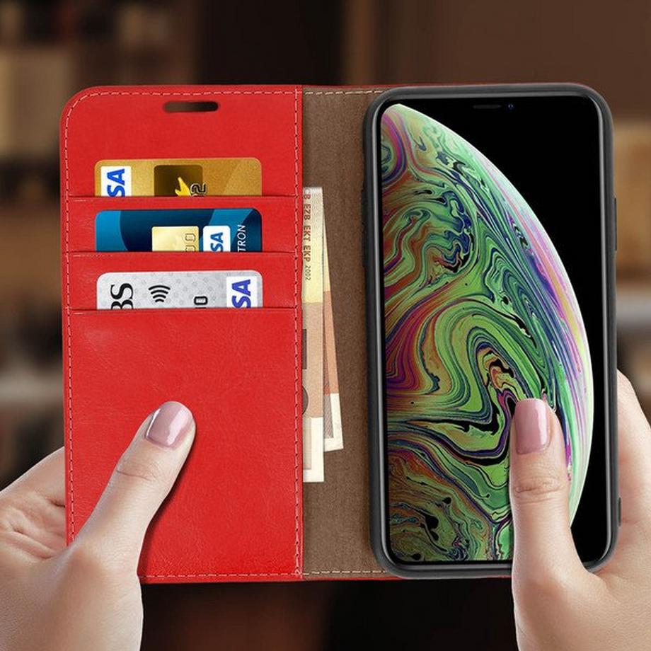 Avizar  Custodia Pelle Rossa iPhone XS Max 