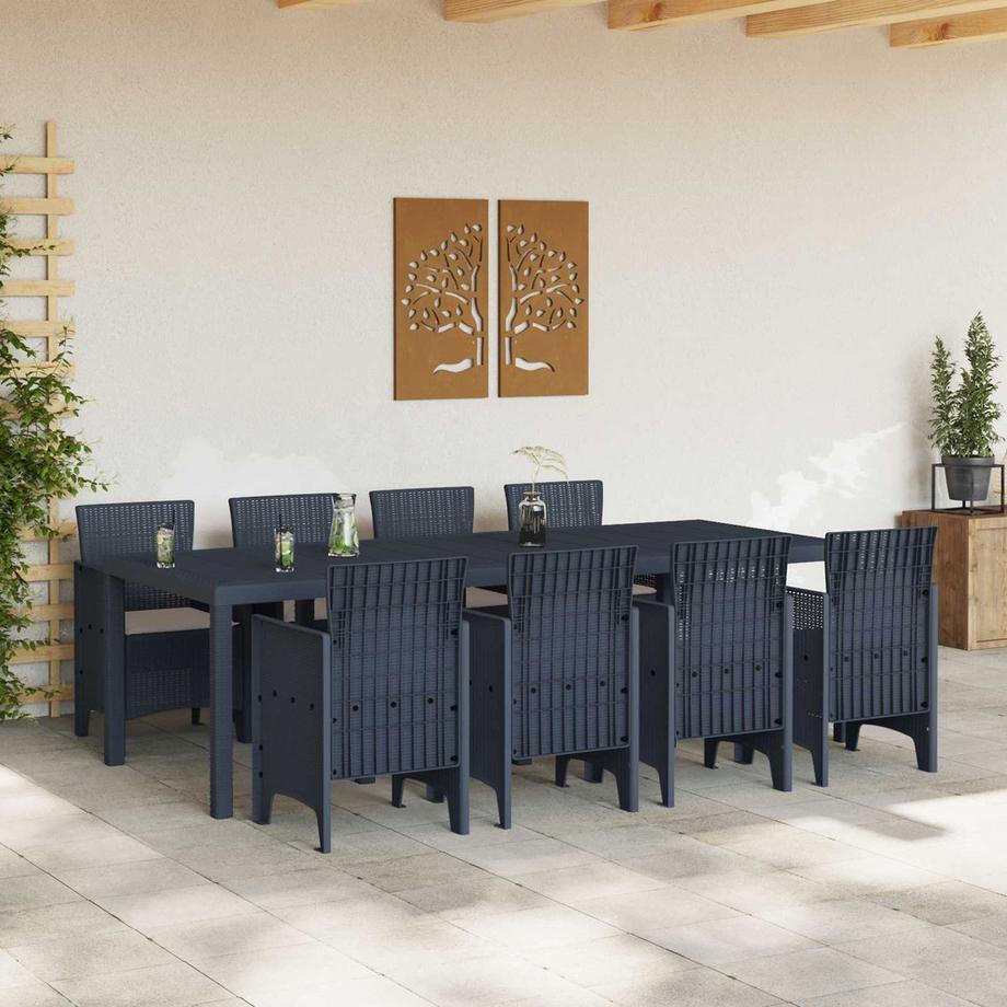 VidaXL Set da Pranzo per Giardino Polipropilene  