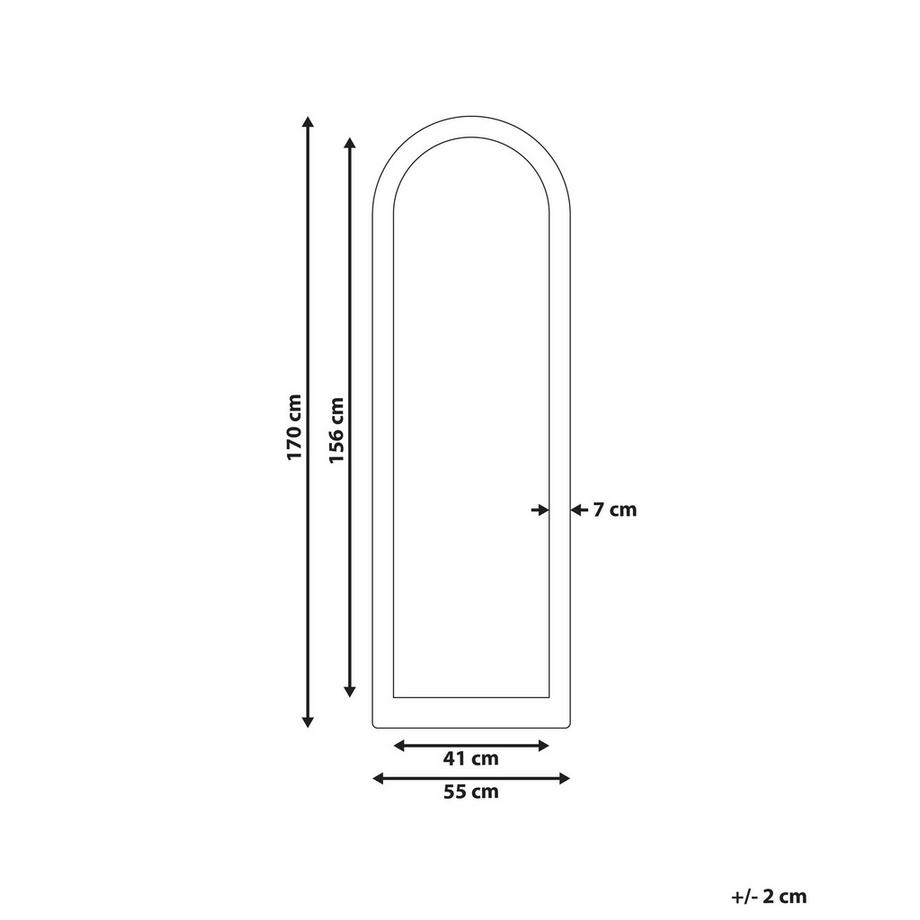 Beliani Wandspiegel aus Tannenholz Klassisch COIGNY  