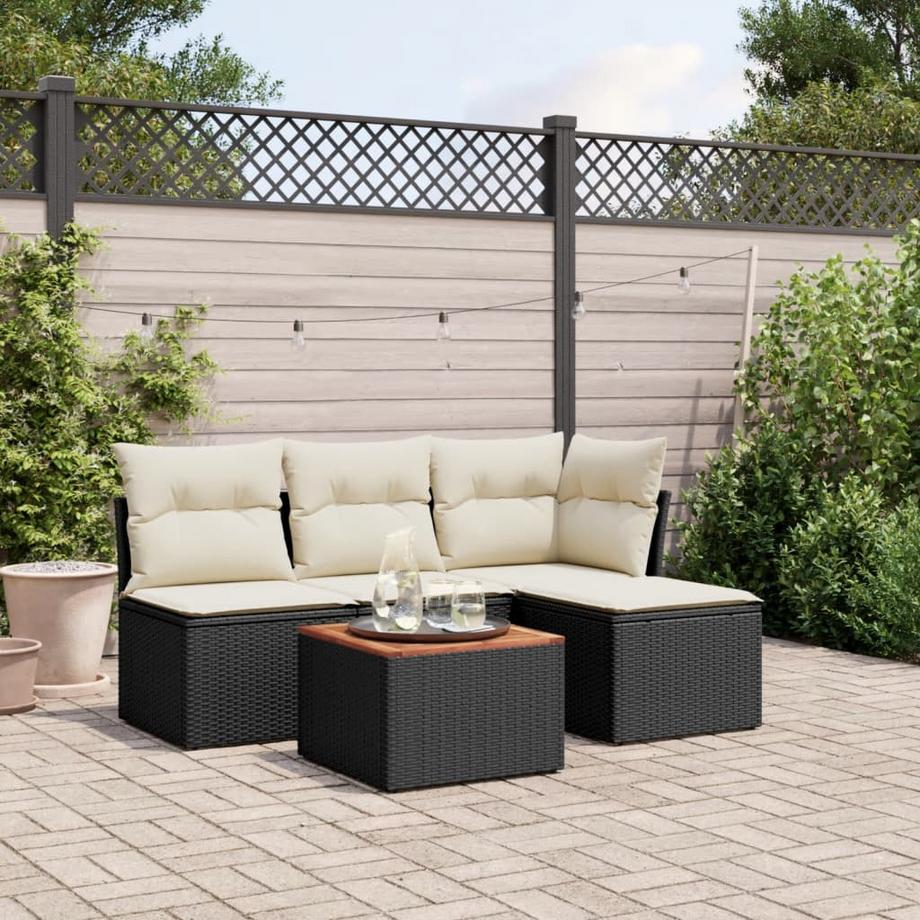 VidaXL Ensemble de canapés de jardin rotin synthétique  
