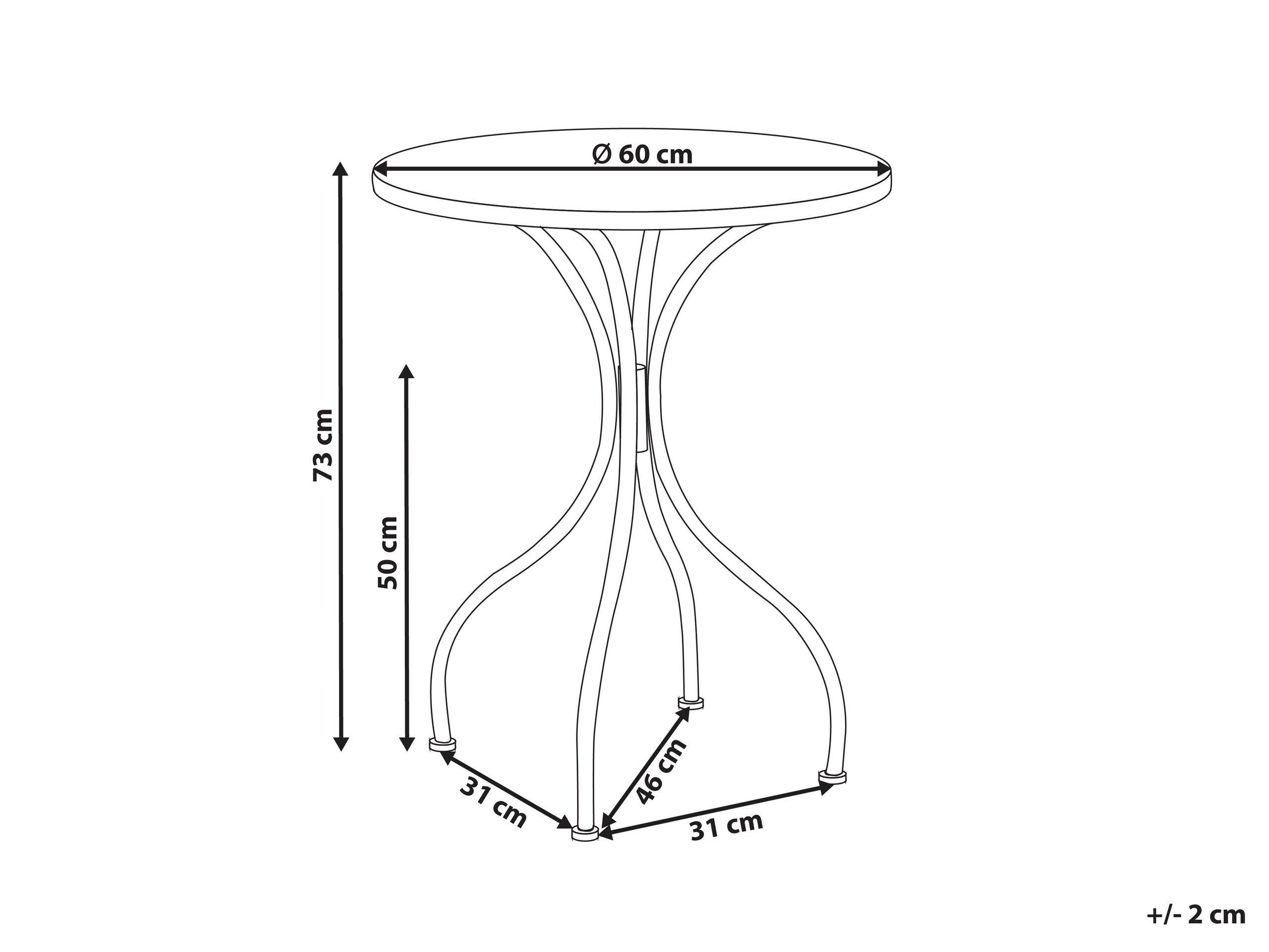 Beliani Table de jardin en Métal Rétro CARIATI  