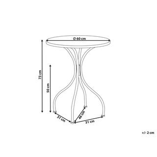 Beliani Table de jardin en Métal Rétro CARIATI  