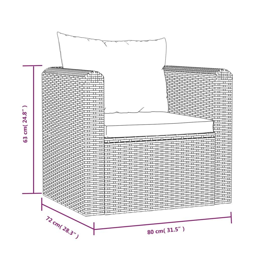 VidaXL Fauteuil rotin synthétique  